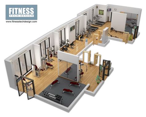 3d Gym Design And 3d Fitness Layout Portfolio Fitness Tech Design Spa