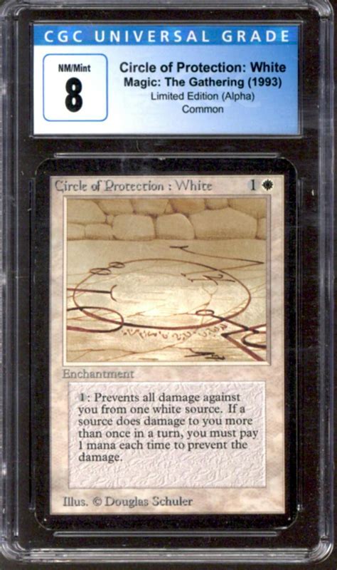 Magic The Gathering Alpha Circle Of Protection White Cgc 8 Near Mint