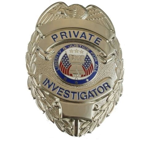 PRIVATE INVESTIGATOR BADGE - HEAVY DUTY