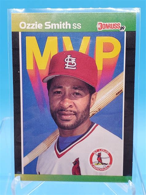 Rare Donruss Ozzie Smith Mvp Error Baseball Card No Dot After Inc