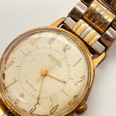 Vostok 18 Jewels Ussr Soviet Watch For Parts And Repair Not Working