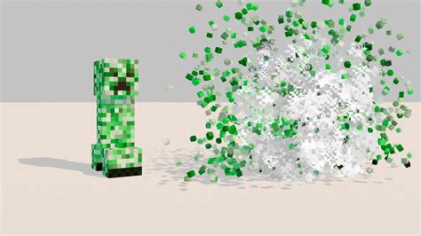 Minecraft Creeper Explosion with Realistic Physics | Destruction - YouTube