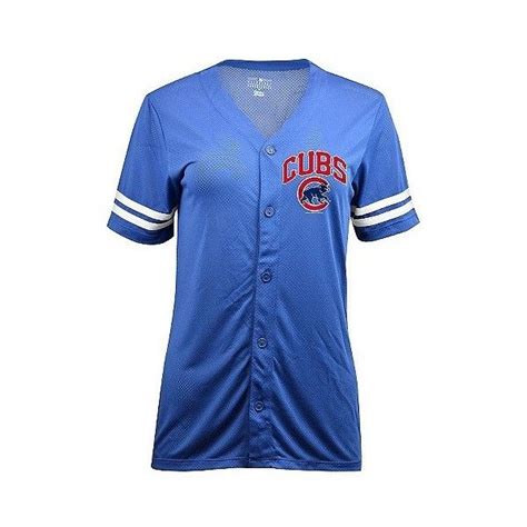 Chicago Cubs Womens Button Up Jersey Size Multi Colored 25