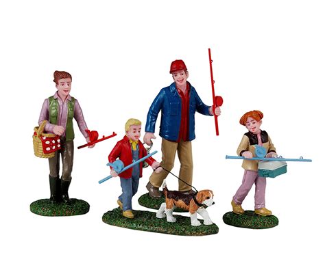 Family Fishing Day Set of 4 | Lemax Village Collection | eHobbyTools