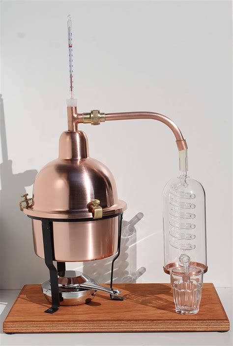 Cafa Copper Alembic Distiller With Coil In Bohemian Glass Capacity