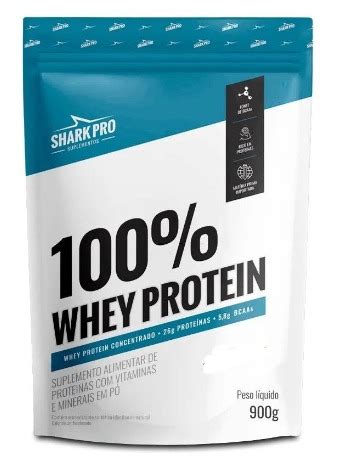 Whey 100 Protein Concentrate Refil 900g Shark Pro Araki