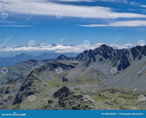 Monviso - Scenic View from Summit Viso Mozzo on Mountain Ranges of Cottian Alps, Cuneo, Piemonte ...