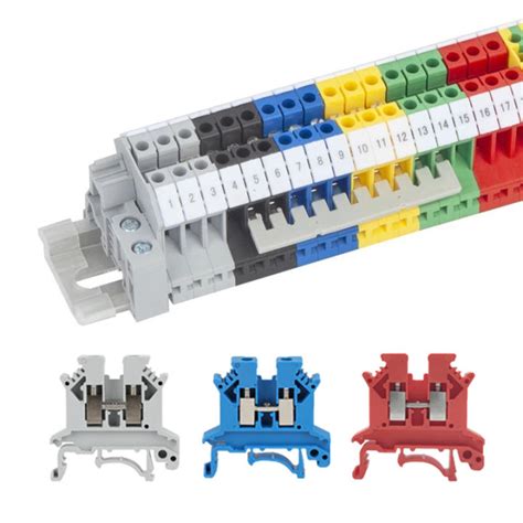 New Pcs Din Rail Terminal Block Universal Panel Mount Uk B Screw