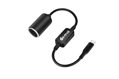 Devinal USB C Male to 12V/18W Cigarette Lighter Socket Adapter Power