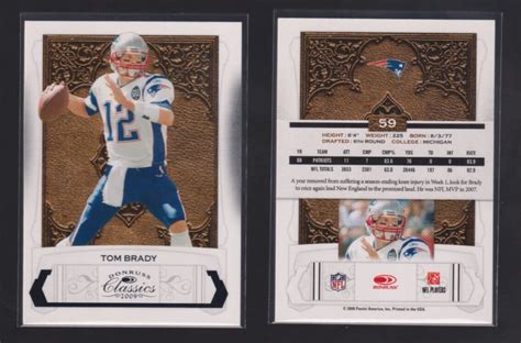 2009 Donruss Classics 59 Tom Brady New England Patriots 235