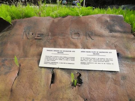 Stern Name Plate Of Destroyer Uss Nelson D Day Shipwreck Museum In