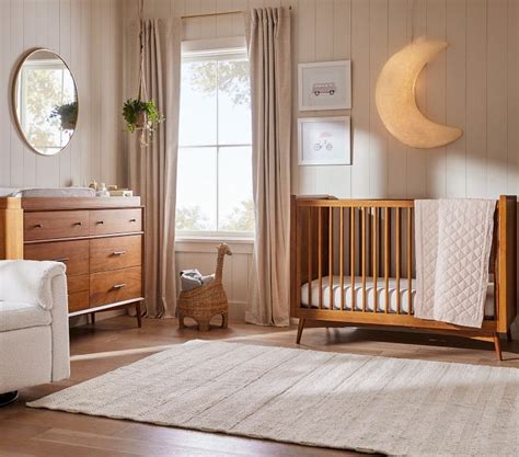 West Elm X Pbk Mid Century Convertible Baby Crib Pottery Barn Kids