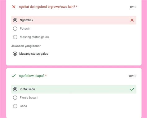 Link Tes Ujian Bucin Gratis Dan Viral Tiktok Via Docs Google Form Mudah