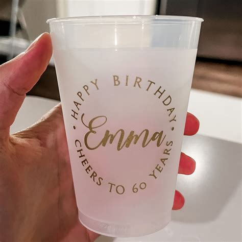 Cheers To 60 Years Frosted Cups Gb Design House