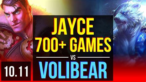 Jayce Vs Volibear Top 12m Mastery Points 700 Games 2 Early Solo