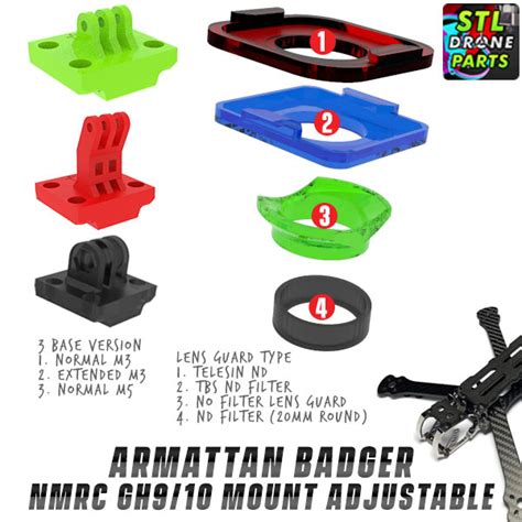 Stl File Armattan Badger Namelessrc Naked Gopro Hero Mount D