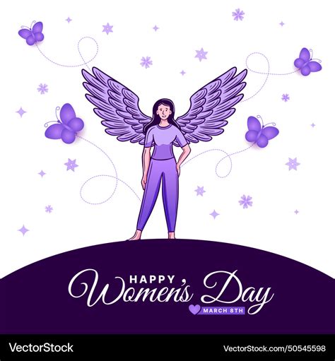 International Womens Day 8th March Celebration Vector Image