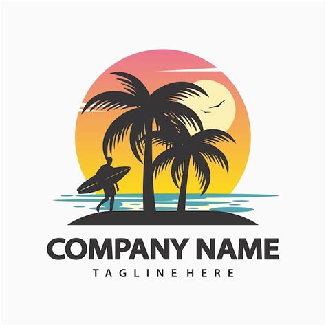 Premium Vector Summer Beach Logo Design