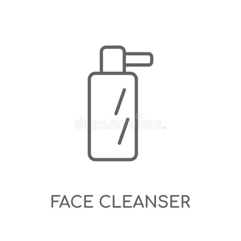 Face Cleanser Linear Icon Modern Outline Face Cleanser Logo Con Stock