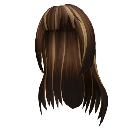 Superstar Bruentte Bangs Blonde Streaks Roblox