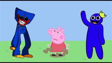 Peppa Pig Huggy Wuggy Blue Rainbow Friends Youtube