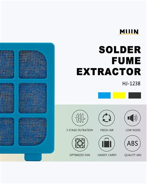 Solder Fume Extractor MUIN 3 Stage Filtration Solder Smoke Absorber