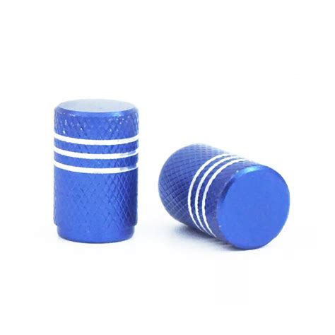 Mustang Aluminum Valve Stem Cap Blue Universal Some Adaptation May