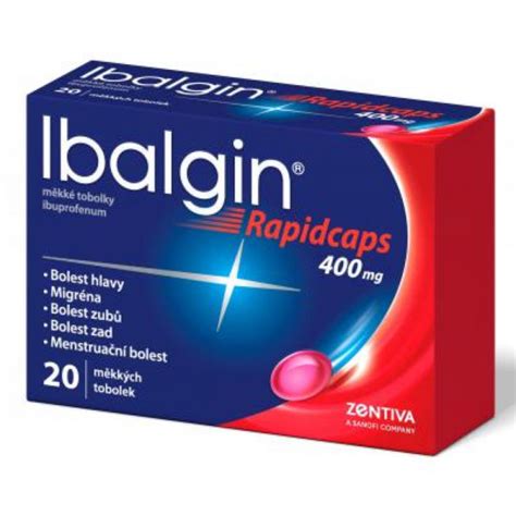 IBALGIN Rapidcaps 400 mg 20 měkkých tobolek Lékárna Damona