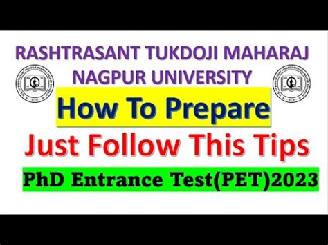 RTMNU PET 2023 PhD Entrance Preparation Full Syllabus And Strategy