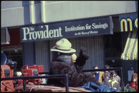 Smokey Bear In A Parade Tremont Street Boston Digital Commonwealth