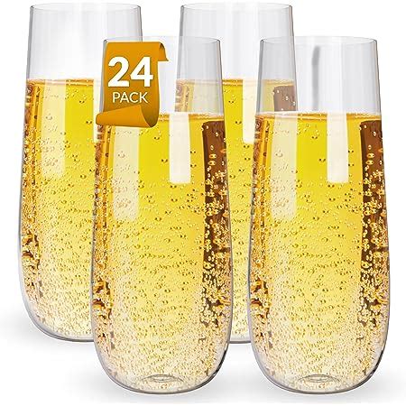 Amazon Plastic Stemless Champagne Flutes Disposable