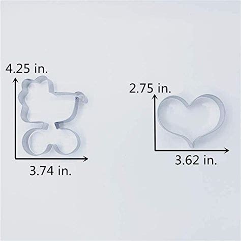 LILIAO Baby Shower Cookie Cutter Set 6 Piece Feeding Bottle Rattle