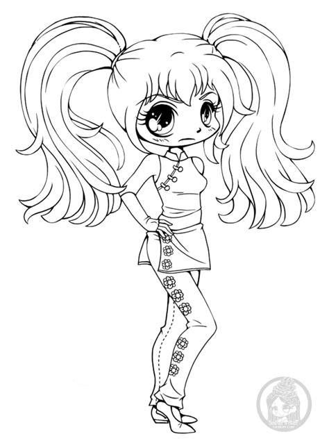 Chibis Free Chibi Coloring Pages YamPuff S Stuff