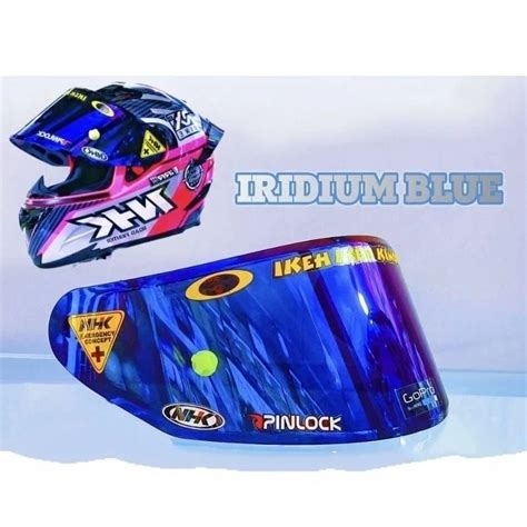 Jual Flat Visor Iridium Nhk Rx Dan Gm Race Pro Bonus Stiker Visor