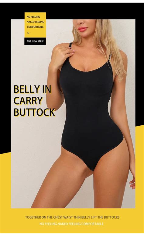 Sexy Thong Bodysuit For Women Tummy Control Shapewear V Neck Tank Tops Lingerie Jumpsuit Smooth