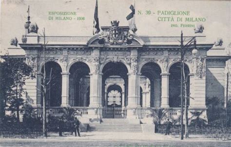 MILANO ESPOSIZIONE 1906 PADIGLIONE CITTA DI MILANO ING FERRINI