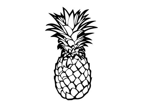 Pineapple Silhouette Outline