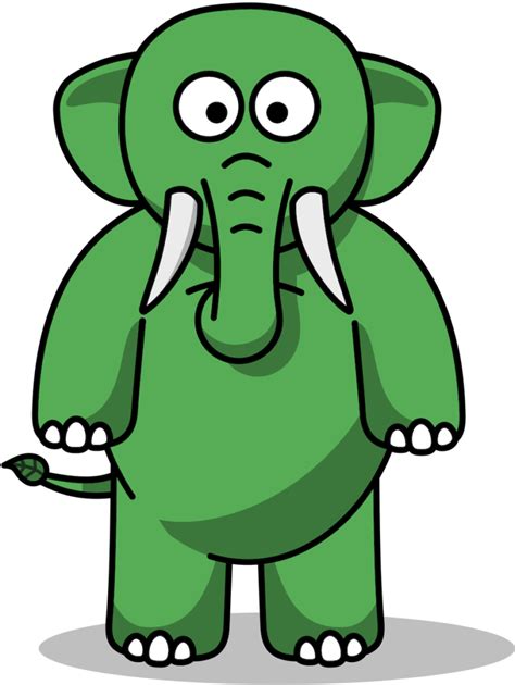 Isolated Picture Green Elephant Royalty Free Vector Image Clip Art Library