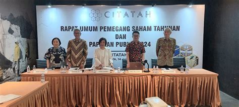 Pt Citatah Tbk Sukses Gelar Rupst Dan Paparan Publik Tahunan