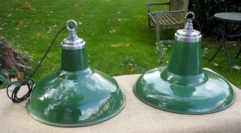 Antiques Atlas Pair Of Large Enamel Industrial Lights
