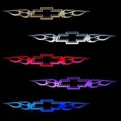 Xpressionz Chevy Bowtie Flames Windshield Banner Decal