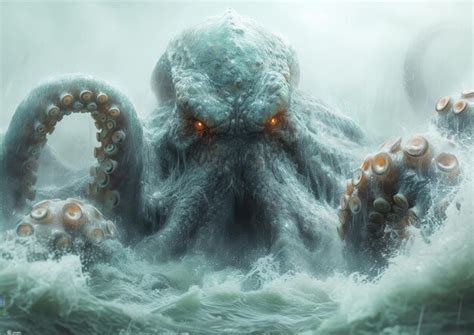 Premium Photo | GlowingEyed Octopus in the Ocean