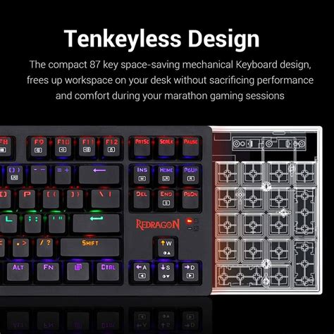 Redragon Knight K Kns Rgb Tkl Mechanical Keyboard Price In