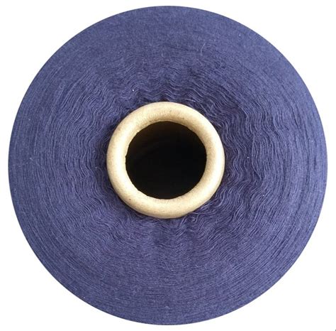 Ring Spun Ply Navy Blue Polyester Cotton Yarn For Knitting Count