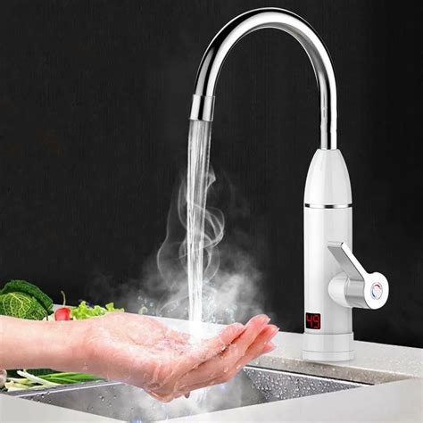 Led Display Faucet Tankless Water Heater Kw V Instant Hot Water Ideal For Bathroom And