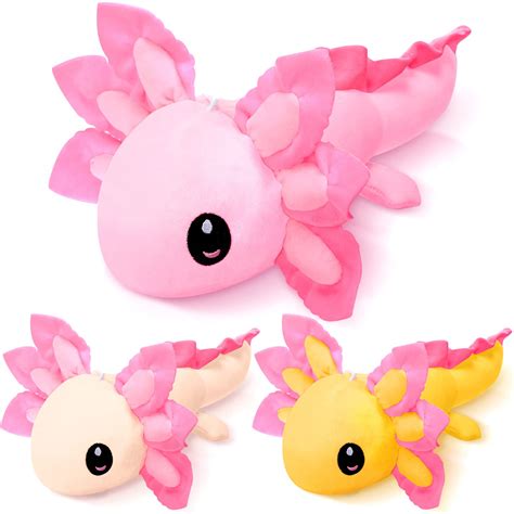 Buy Axolotl Plush Doll Stuffed Toys 3 Pieces Pink Axolotl Plush Stuffed Salamander Axolotl ...