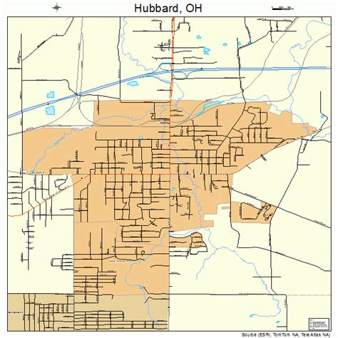 Hubbard Ohio Street Map 3936582