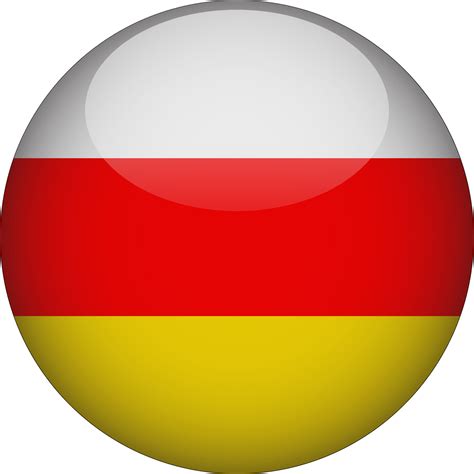 South Ossetia 3D Rounded National Flag Button Icon 4712773 Vector Art