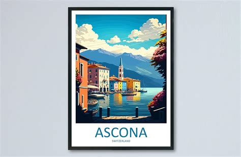 Amazon Ascona Travel Poster Wall Art Ascona Wall Hanging Home