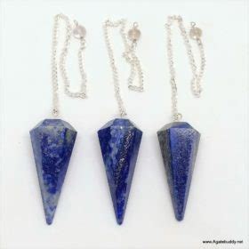 Lapis Lazuli 6 Face Cone Pendulum Gemstone Pendulums Agate Buddy